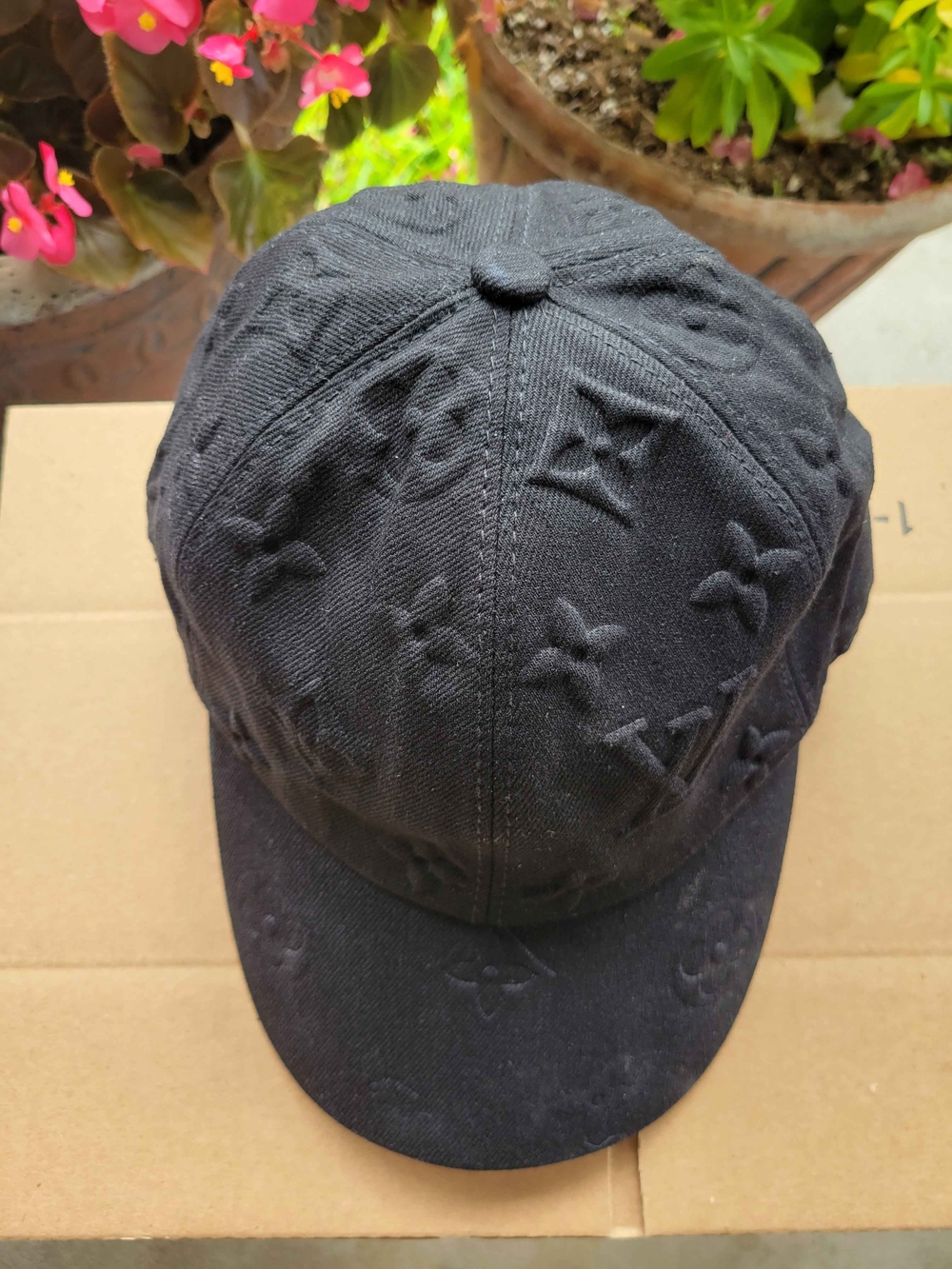 Louis Vuitton Denim Black Monogram Baseball Hat - Picture 2 of 10